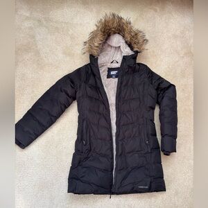 Kids long black parka